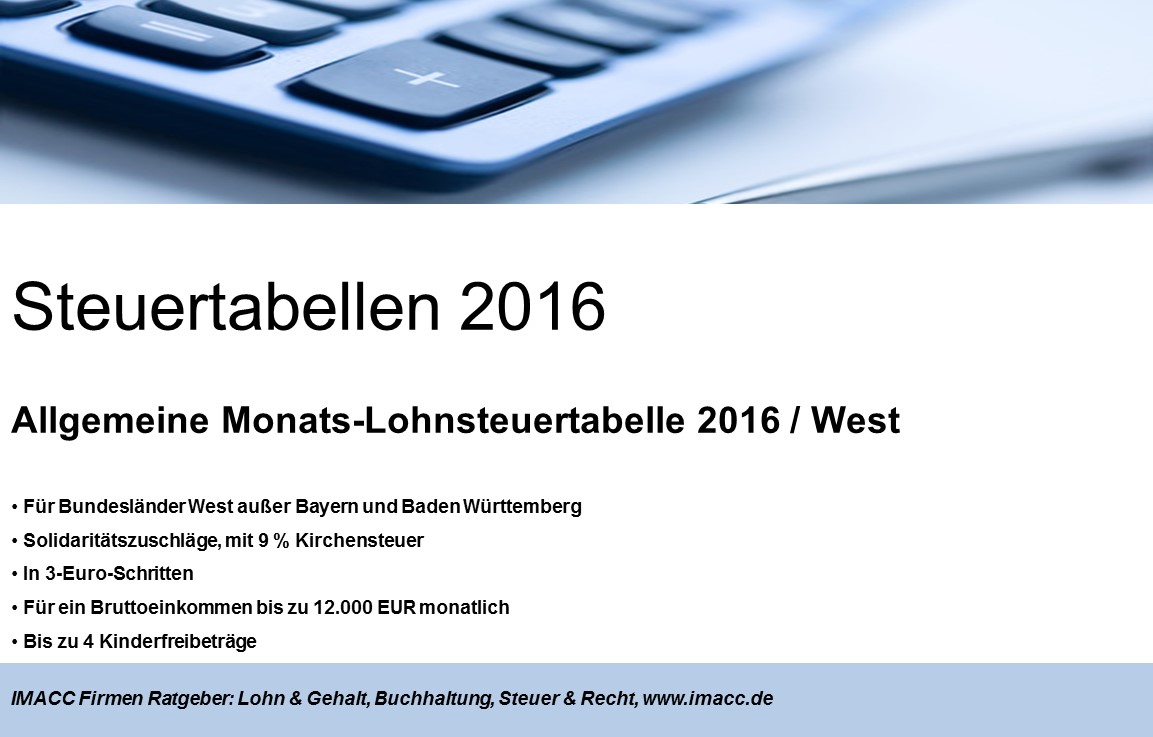 Lohnsteuertabelle 2017 | PDF kostenlos | Ratgeber Lohnsteuertabellen