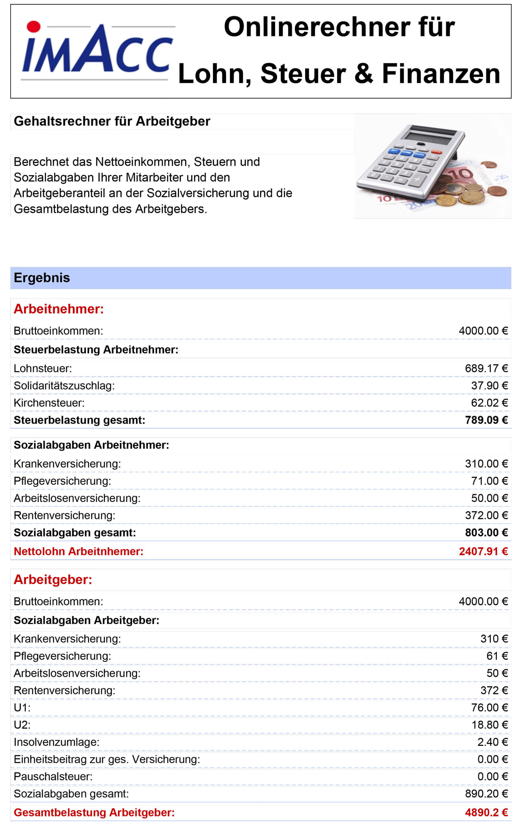 Netto Brutto Rechnung Rechner