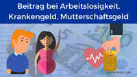 Krankenversicherung Beitrag bei Arbeitslosigkeit, Krankengeld, Mutterschaftsgeld