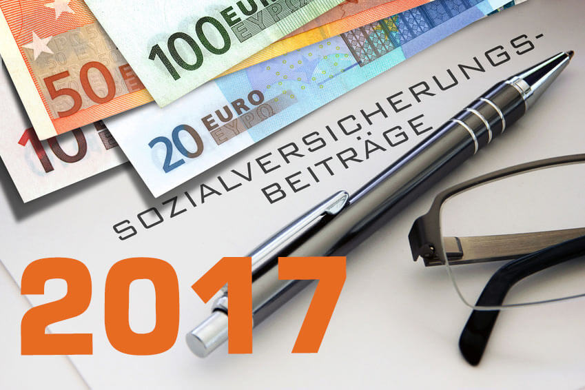 Sozialversicherungsbeiträge 2018 und Grenzwerte 2017, Beitragssätze 2017