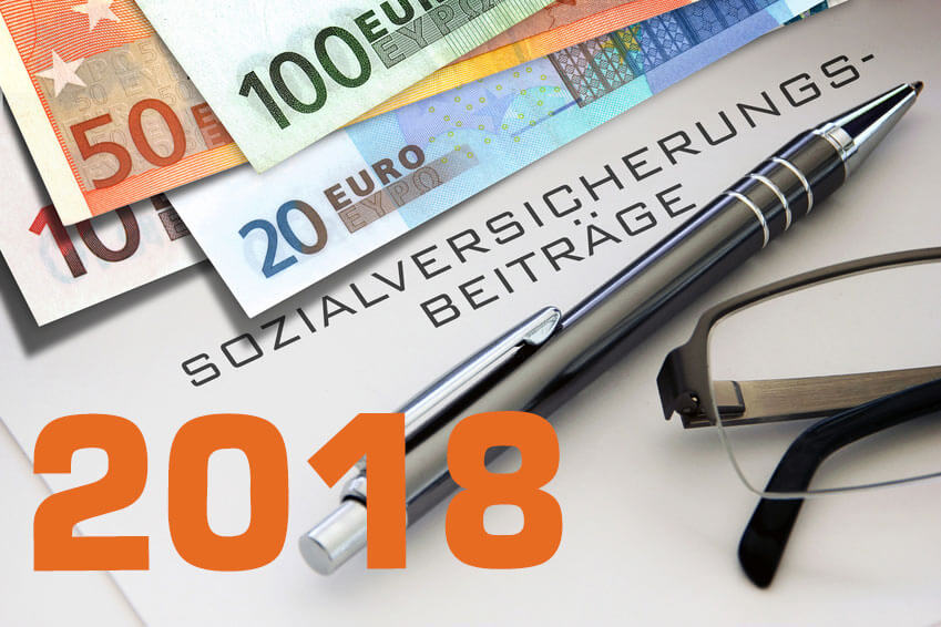 Sozialversicherungsbeiträge 2018 und Grenzwerte 2018, Beitragssätze 2018